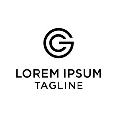 initial letter logo GC, CG logo template