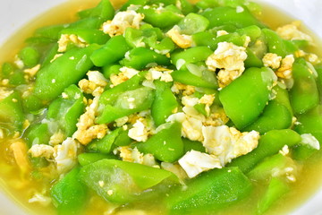 Stir fried zucchini healthy food and delicious.