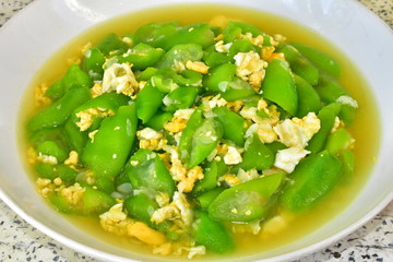 Stir fried zucchini healthy food and delicious.