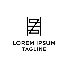 initial letter logo HZ, ZH logo template