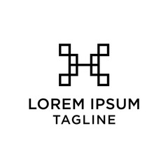 initial letter logo HH, HH logo template
