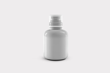 Fototapeta na wymiar 3d illustration cosmetic bottles isolated on transparent background