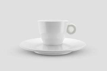 3d illustration Realistic mug mock up  template Easy to change colors