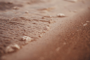 waves on a sandy beach
