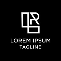 initial letter logo LR, RL logo template