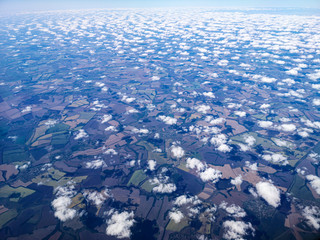 Russian landscape view from the plane