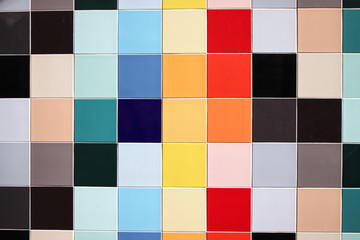 Colorful Tile Wall at FARM Culture Park in Favara, Italy