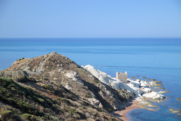 Fototapeta na wymiar free public beach in Sicily 