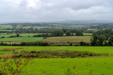 Fototapeta na wymiar Wicklow way landscape in a raining day.