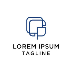 CP , CGP, initial modern abstract icon letter logo vector