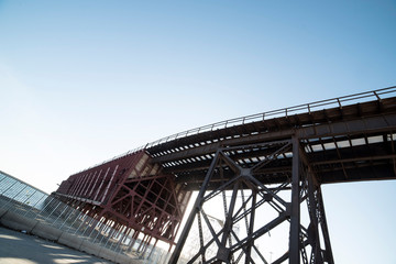 Bridge and marine coastline in the city of Almeria, Spain