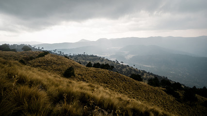 View down from Ajusco mountain in Mexico