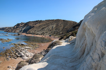 Fototapeta na wymiar coast of the sea in agrigento region 