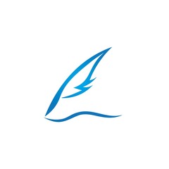 feather logo vector