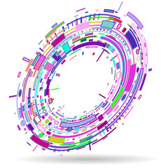 Abstract technology background with circle