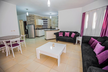 Interior design of luxury apartment living room