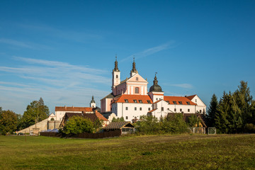 Church and monastery in Wigry on a sunny day, Podlaskie, Poland