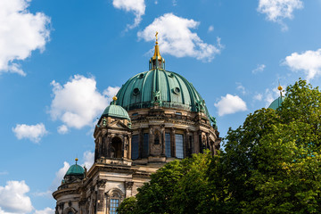 The dome of Berlin Cathedral against sky © jjfarq