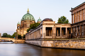 Fototapeta premium Scenic view of Spree river and Berlin Cathedral in Berlin