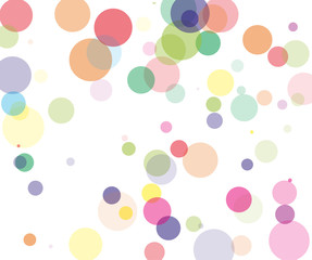 Naklejka na ściany i meble Colorful transparent bubbles, circles on a white...