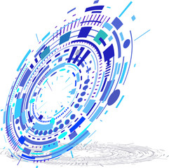 Abstract technology background with circle