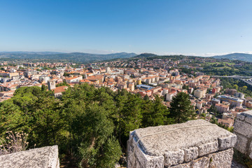 Fototapeta na wymiar panorama of Campobasso in Molise view from Monforte castle