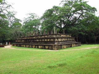 Fototapeta na wymiar Ruins of King’s Council Chamber in Polonnaruwa, Sri Lanka