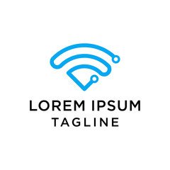 Wireless Logo Design Template. Technology Abstract Icon Ilustration.