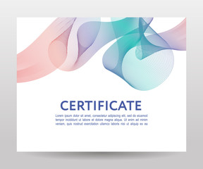 Fototapeta premium Certificate. Template diplomas, currency. Vector gradient frame
