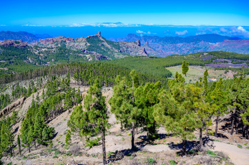 View from Pico de las Nieves - the highest mountain of Gran Canaria island, Spain © Simon Dannhauer