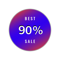 Final sale banner, sticker up to 90 percent off. modern design template, Sale banner, sale sticker template design. Big sale special offer. end of season special offer banner. vector illustration.