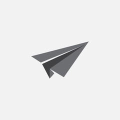 Fototapeta na wymiar paper plane logo icon, paper plane icon vector illustration, flight logo