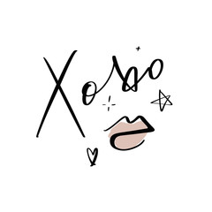 Love cute lettering calligraphy. Hand drawn cute lettering postcard, poster