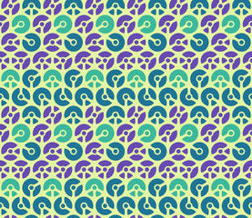 Fototapeta premium Seamless geometric pattern with circles. Textile printing, fabric, package, cover, greeting cards.