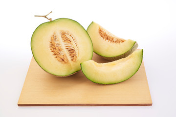 melon on white background