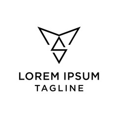 MS letter Abstract logo template