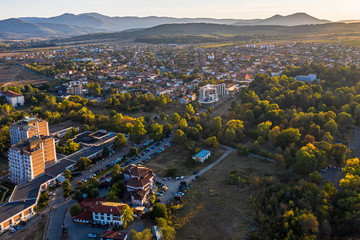 Aerial view of Pavel Banya in Bulgaria