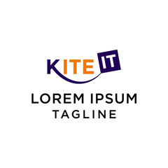 creative symbol concept. Color kite flight in sky, progress abstract business logo idea. Happy childhood, kids toy icon. Corporate identity logotype, company graphic design tamplate