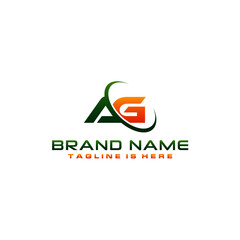 Letter AG logo icon design template elements
