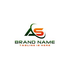 Letter AS logo icon design template elements