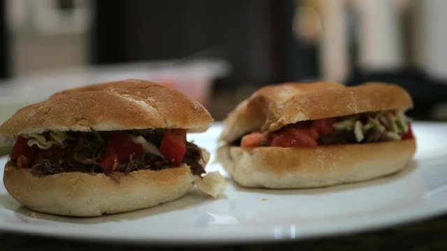 Mexican food: Tortas de barbacoa