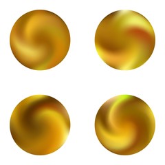 Kit with round colored abstract backgrounds.