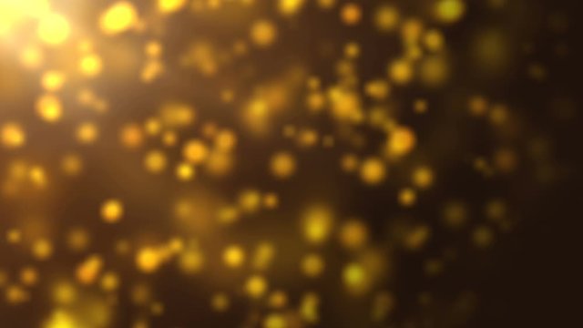 Abstract gold bokeh background, seamless loop.