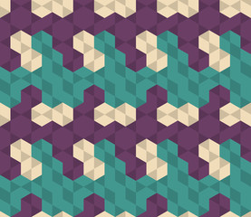 Abstract seamless pattern. Colorful geometric background with hexagons.