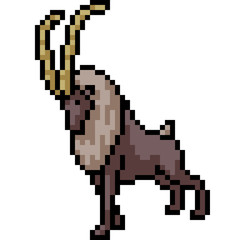 Naklejka na ściany i meble vector pixel art goat