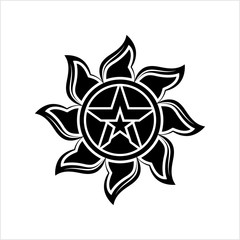 Tribal Tattoo Sun Star