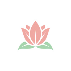 Lotus vector concept isolated on white background.