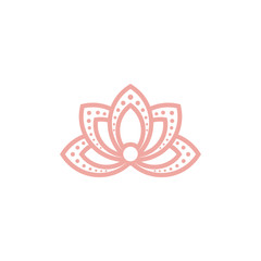 Lotus vector concept isolated on white background.