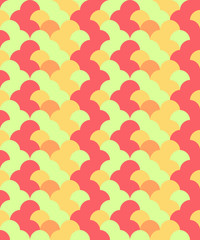 Vector abstract seamless pattern with fish scales of different colors. Textile background for package, cover, greeting cards.