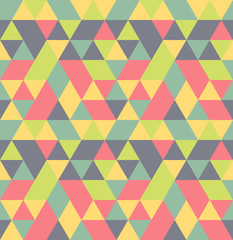 Abstract seamless pattern. Colorful geometric background with triangles.